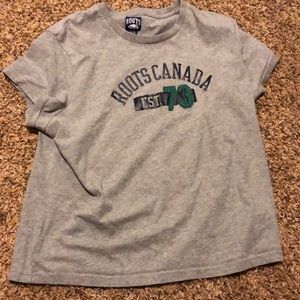 Roots Canada Grey graphic tee, size XL
